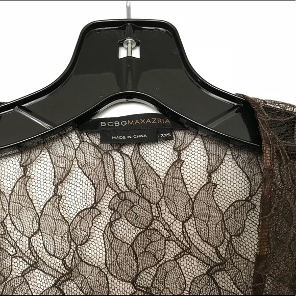 BCBG Max Azria Brown Chiffon Floral Top - Picture 5 of 7